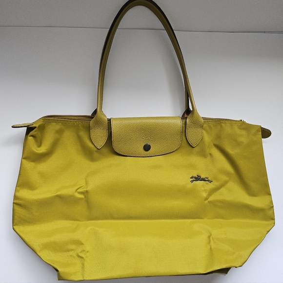 Longchamp Le Pliage Green Large Nylon Tote Bag, Mustard Yellow - Picture 2 of 9
